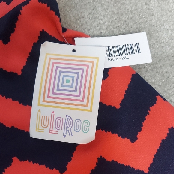 LuLaRoe A-Line Skirt - Red and Black Chevron - Picture 2 of 5